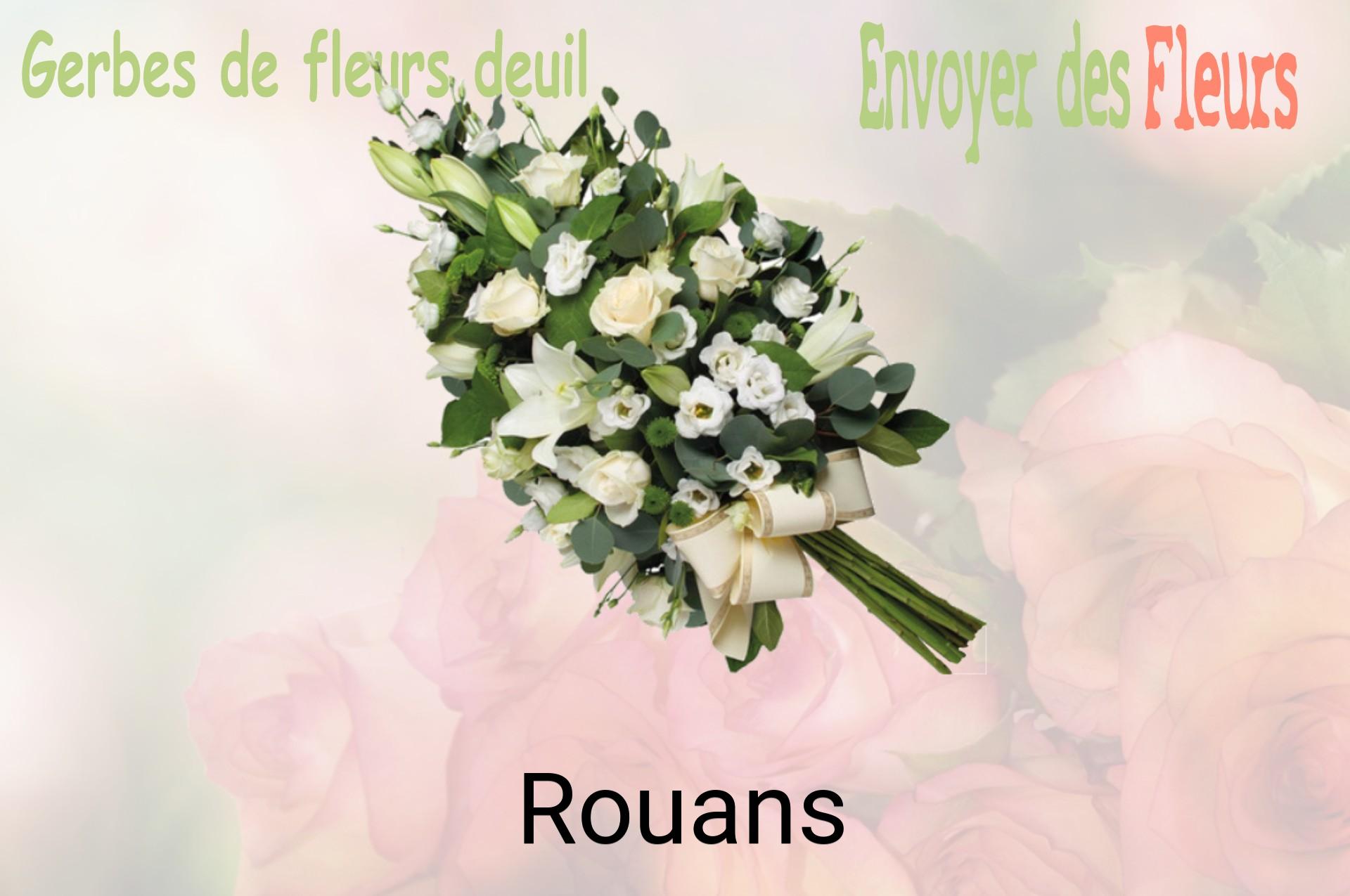 Gerbe de fleurs de deuil livrée à Rouans
